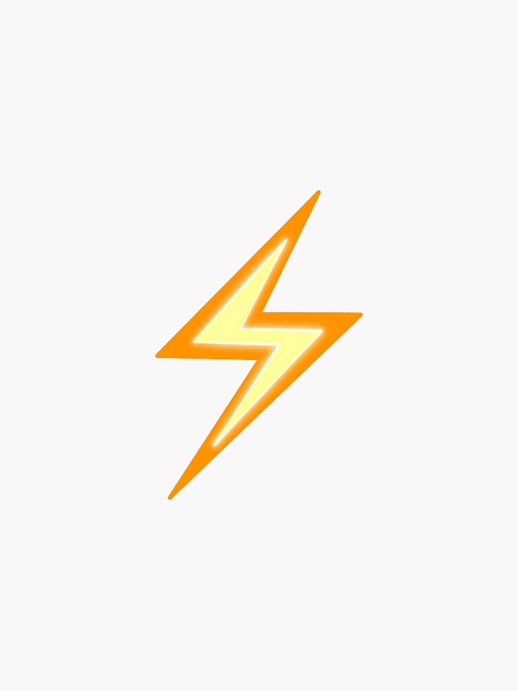 "Lightning Bolt Emoji" Sticker by aecarter26 Redbubble