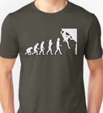Evolution Rock Climbing by Stencil8 Unisex T-Shirt
