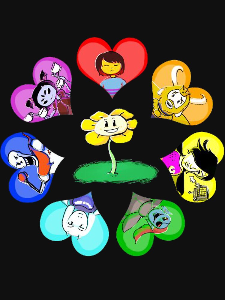 undertale-hearts-t-shirt-by-joserf-redbubble