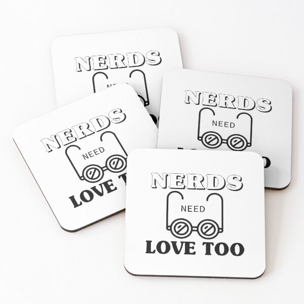 Item preview, Nerds Need Love Too Black and White Graphic Design designed and sold by Artysneak.