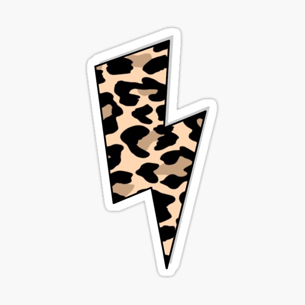 Cheetah Lightning Bolt Stickers | Redbubble