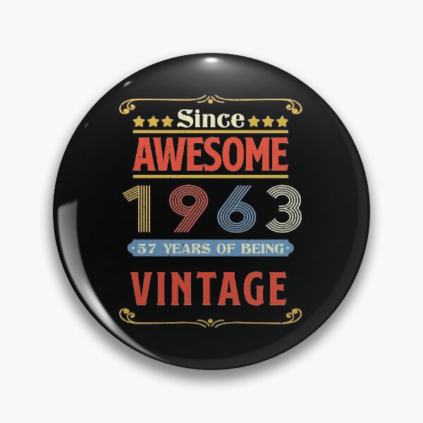 Item preview, Vintage Retro Since Awesome 1963 57 Years Of Being  | 57th Birthday Gift designed and sold by AnderTk.