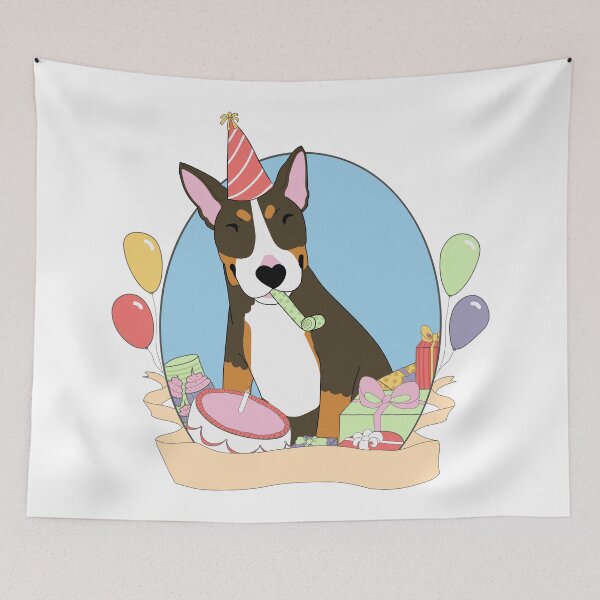 Item preview, Birthday Bull - Black Tan & White designed and sold by Qtea.