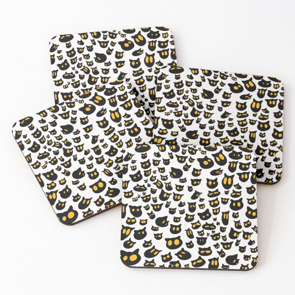 Item preview, Curious Black Cat Scatter Pattern designed and sold by aloetech.