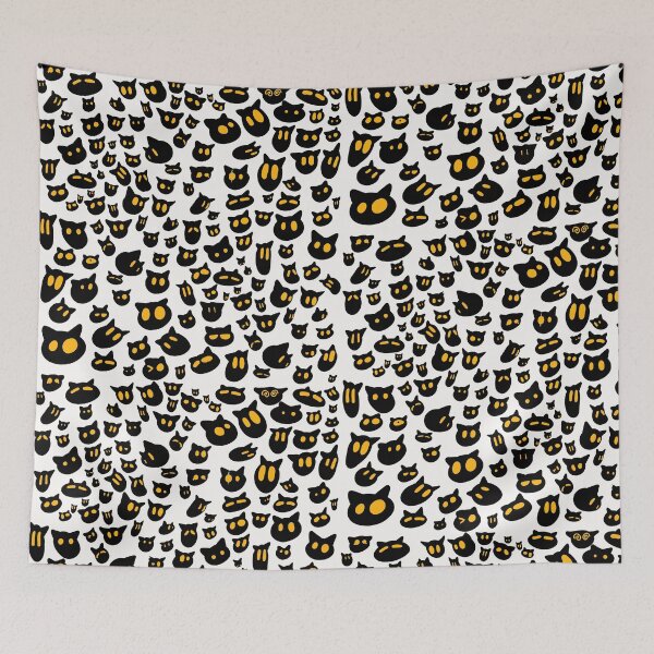 Item preview, Curious Black Cat Scatter Pattern designed and sold by aloetech.