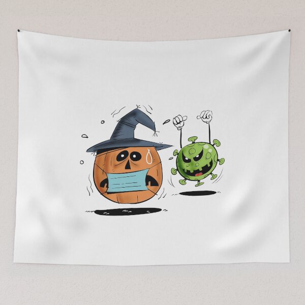 Item preview, Pumpkin with face mask designed and sold by famoso.