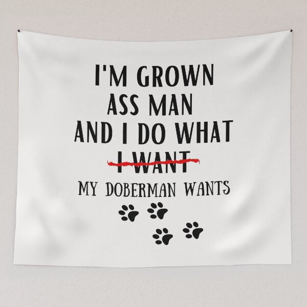 Item preview, doberman funny quote cartoon doberman designed and sold by OneTimeEngineer.