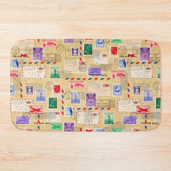 Item preview, Retro Snail Mail USA Postage with Letters and Postmarks designed and sold by vinpauld.