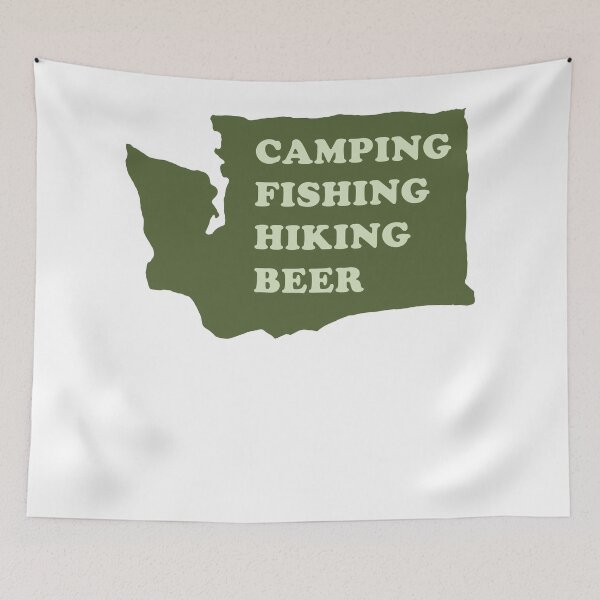 Item preview, Camping Fishing Hiking Beer designed and sold by happysquatch.