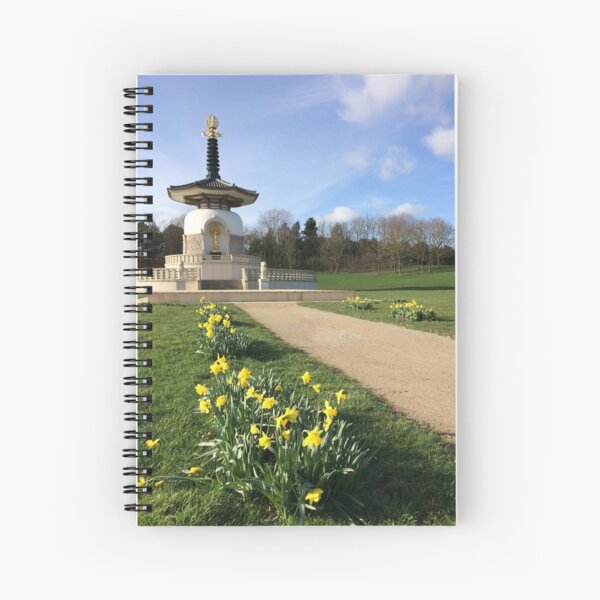 The Peace Pagoda at Willen Spiral Notebook