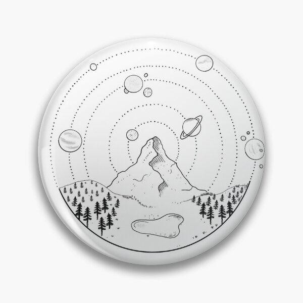 Item preview, Circle galaxy and mountain designed and sold by Pixar23.