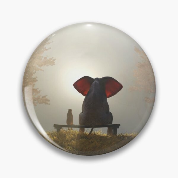 Item preview, Elephant and Dog sit in the autumn garden designed and sold by Mike Kiev art.