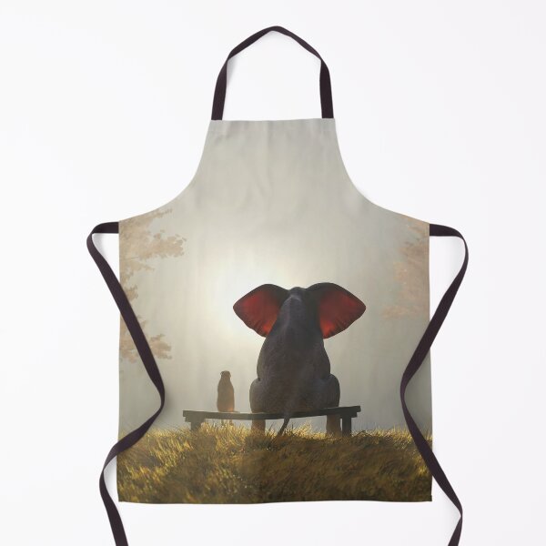 Item preview, Elephant and Dog sit in the autumn garden designed and sold by Mike Kiev art.