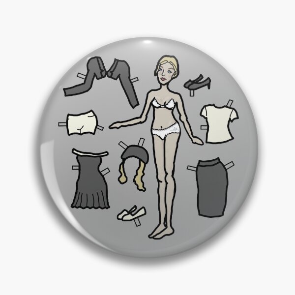 Item preview, Paper Doll Pieces - Black and White and Blonde designed and sold by LochNestFarm.