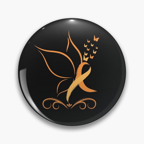 Item preview, Leukemia cancer survivor butterfly with orange ribbon  designed and sold by Cancer Support  Regal Studio.