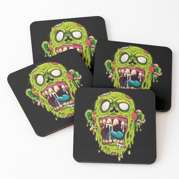 Item preview, GREEN ZOMBIE FACE HALLOWEEN designed and sold by JMPrint.