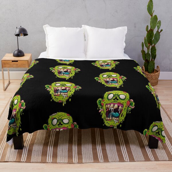 Item preview, GREEN ZOMBIE FACE HALLOWEEN designed and sold by JMPrint.
