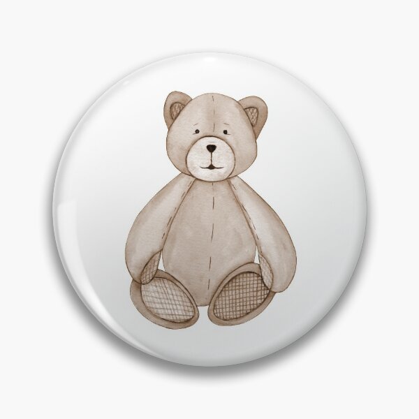 Item preview, Cute plush bear (monochrome) designed and sold by Flowersforbear.