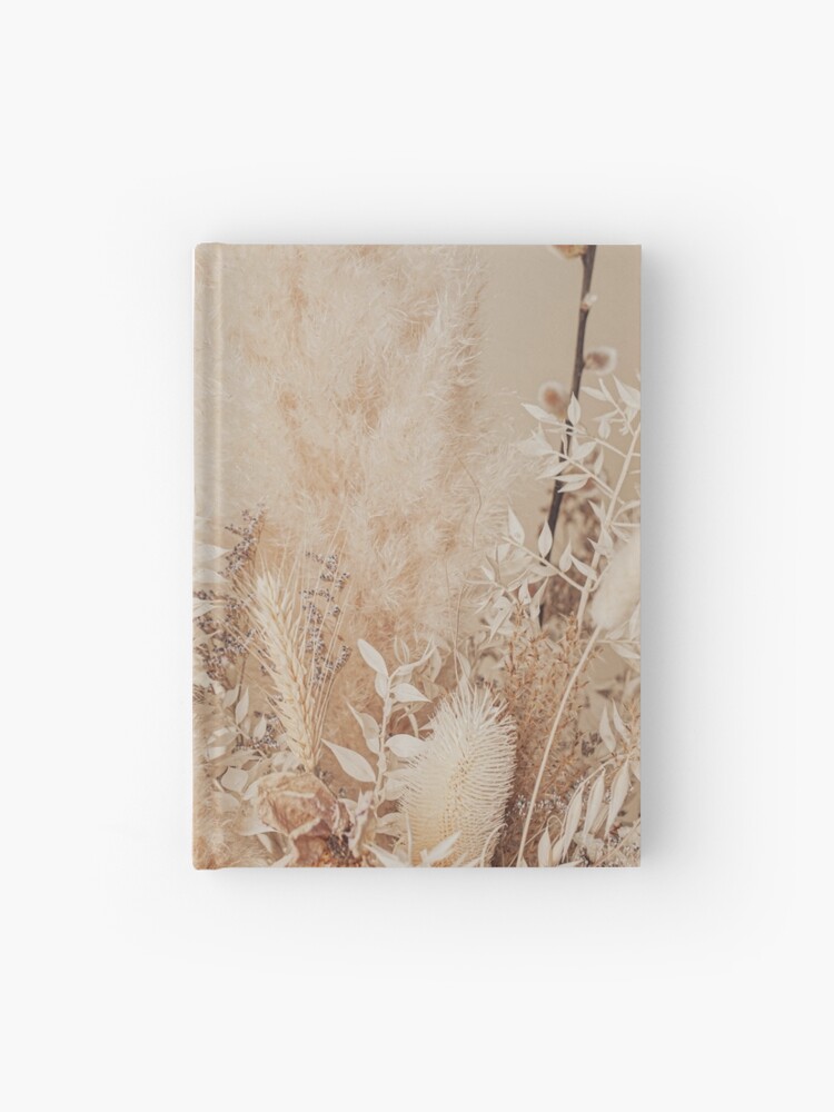Dried Flowers. Boho style. Dried plants. Hardcover Journal for