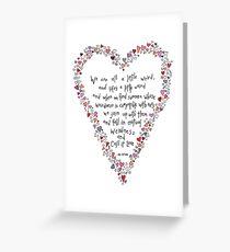 Dr Seuss inspired quote, Love is Weird, Valentines Greeting Card