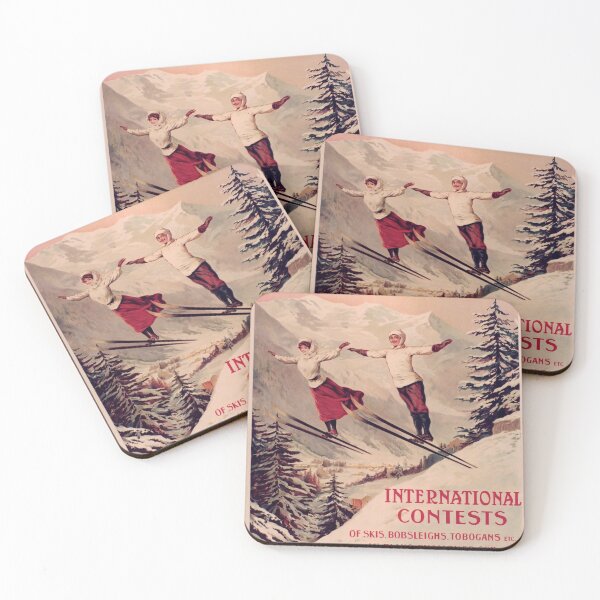 Item preview, retro chamonix mont blanc international contests plm designed and sold by CorasPosters.