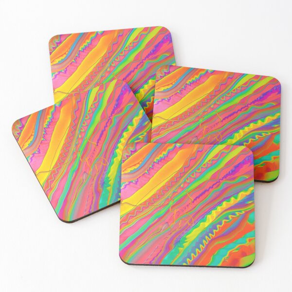 Item preview, Ribbon Candy acrylic abstract painting designed and sold by Color Splash Gallery.