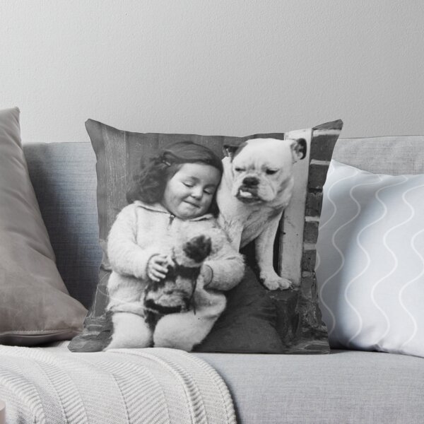 Item preview, Vintage dog cute photo Bulldog Dogs retro pet girl and doll designed and sold by Coolstuff4you71.
