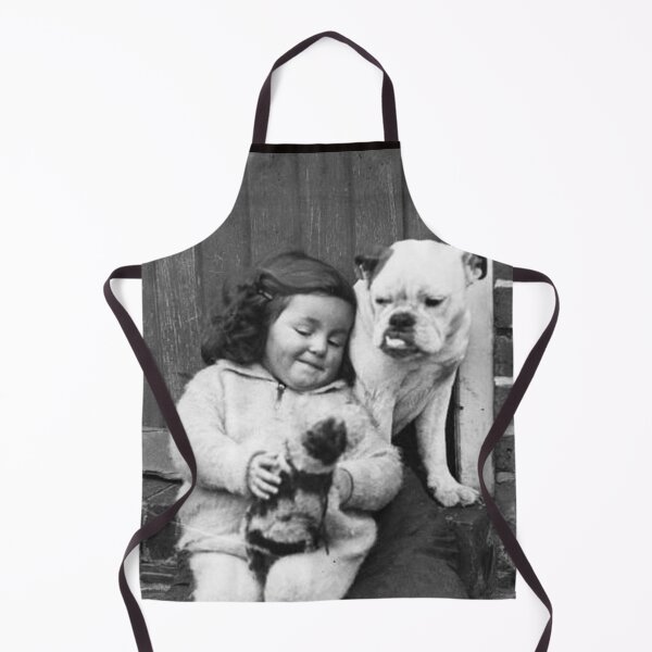 Item preview, Vintage dog cute photo Bulldog Dogs retro pet girl and doll designed and sold by Coolstuff4you71.