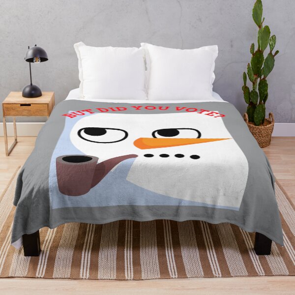 Item preview, Vex Angry Snowman - Did you vote - Sarcastic Funny Sad Board Festive Christmas Dry Humour Cute Artwork designed and sold by CreatedbyJR.