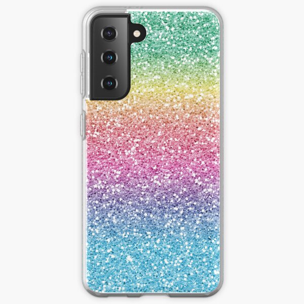 Rainbow Ombre Glitter Samsung Galaxy Soft Case
