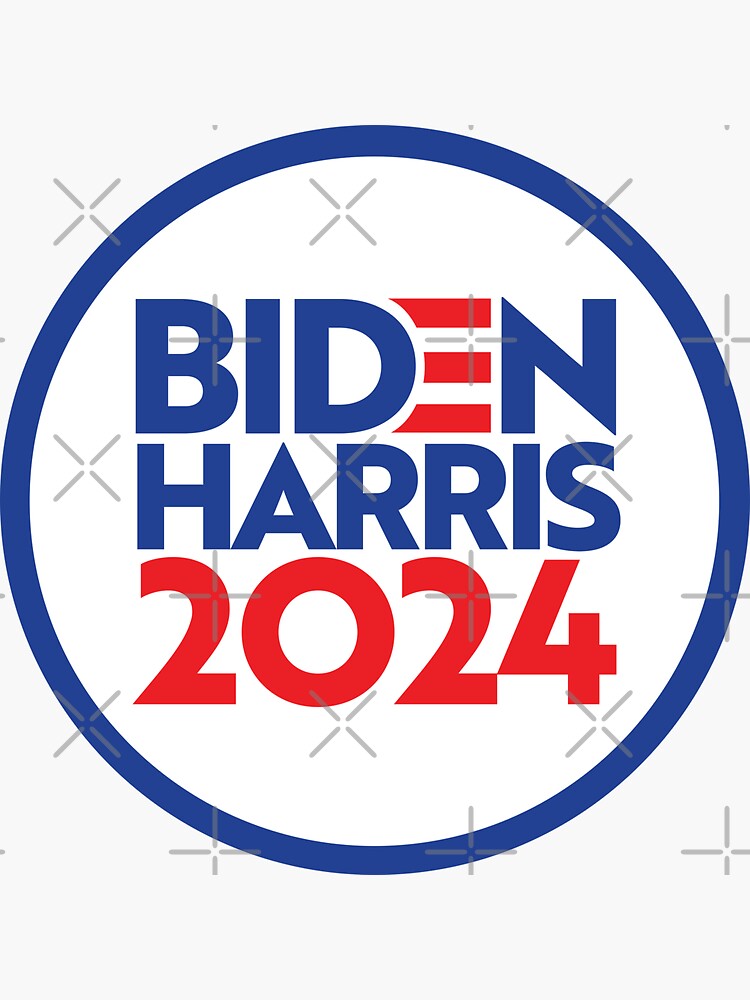 "BIDEN HARRIS 2024 BUTTON" Sticker for Sale by popdesigner Redbubble