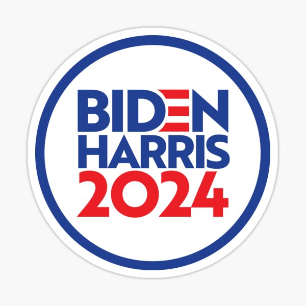 BIDEN HARRIS 2024 BUTTON Sticker For Sale By Popdesigner Redbubble   St,small,507x507 Pad,600x600,f8f8f8 