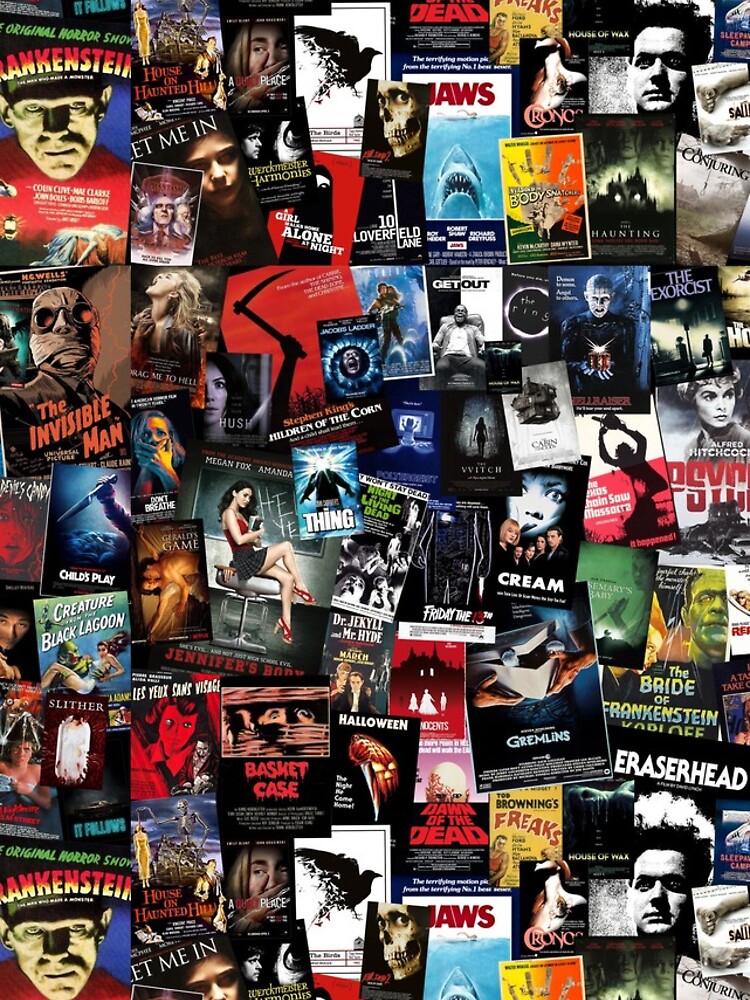 "100 Best Horror Movies of All Time Collage" iPhone Case for Sale by
