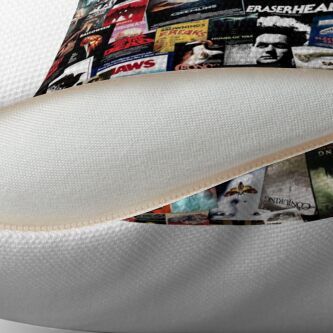 Alternate view of 100 Best Horror Movies of All Time Collage Floor Pillow