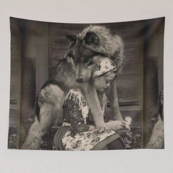 Item preview, Vintage dog cute photo Bulldog Dogs retro pet girl and fox designed and sold by Coolstuff4you71.