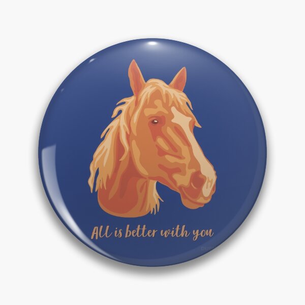 Item preview, DuFauna Horse Orange and Blue Smiling Face "All is better with you" designed and sold by DuFauna.