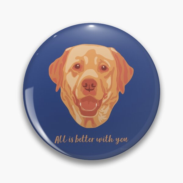 Item preview, DuFauna Labrador Orange and Blue Smiling Face "All is better with you" designed and sold by DuFauna.