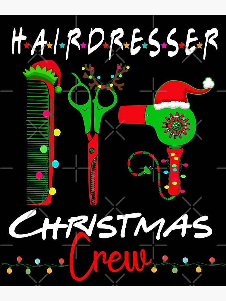 Scissors Hairstylist Christmas Tree Messy Hairdresser Xmas