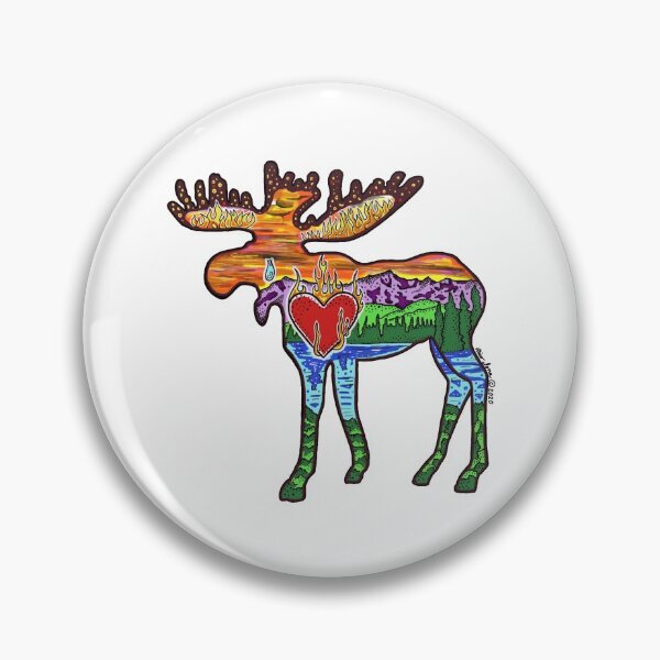 Item preview, Heart Afire Moose designed and sold by Heartsonfireart.