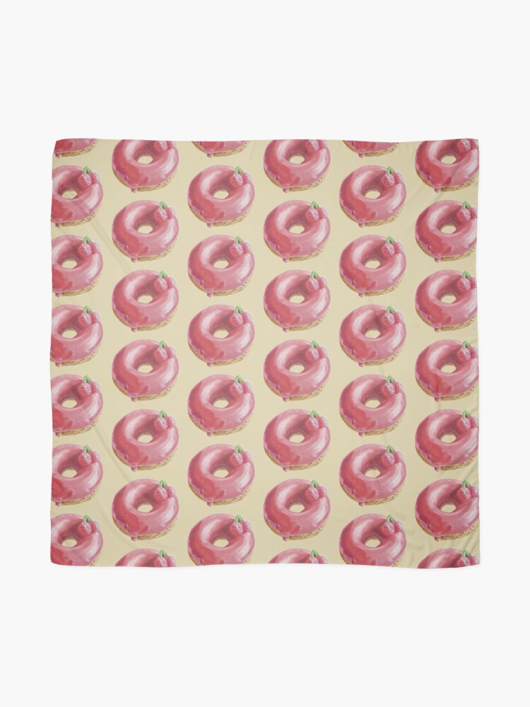 Alternate view of Cherry Donut painting (no background) Scarf