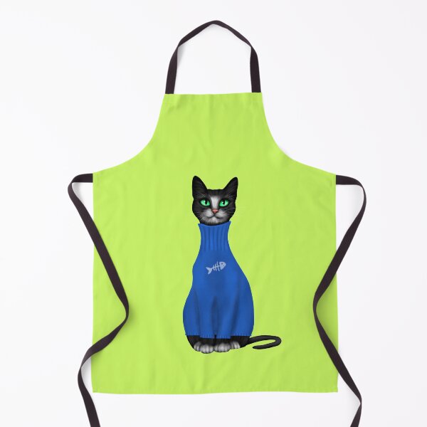 Artikelvorschau, Katze im blauen Pullover entworfen und verkauft von Kittys-Art.