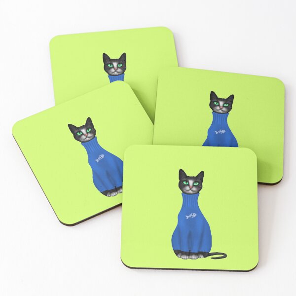 Item preview, Cat in Blue Jumper designed and sold by Kittys-Art.
