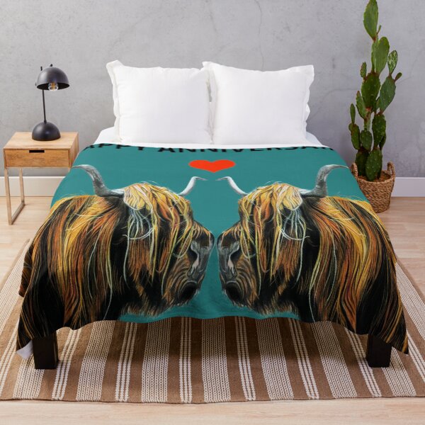 Item preview, Happy Anniversary Highland Cow Highland Cattle range designed and sold by IslesArt.