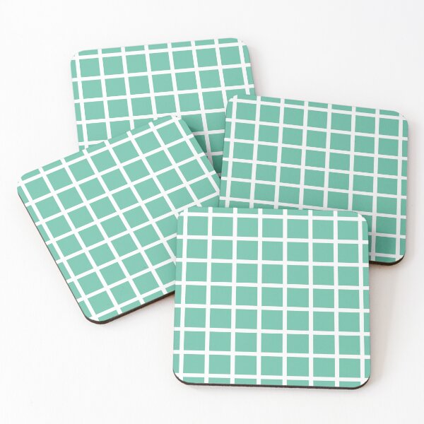 Item preview, Retro style aqua check 2 designed and sold by LittleBettyMakes.