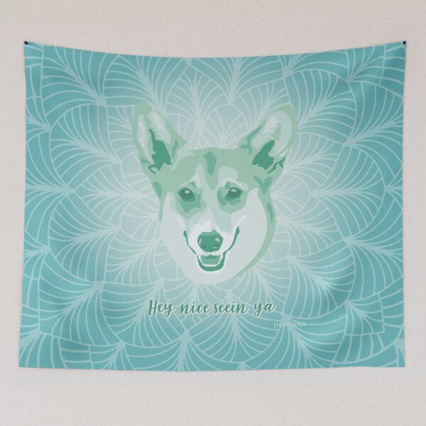 Item preview, Corgi Neo Mint Smiling Face "Hey, nice seein' ya"  designed and sold by DuFauna.