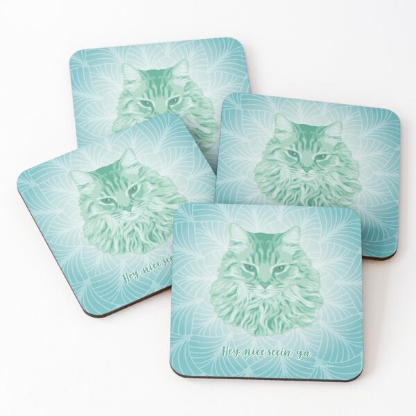 Item preview, Norwegian Forest Cat Neo Mint Face "Hey, nice seein' ya"  designed and sold by DuFauna.
