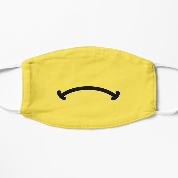 Grumpy face emoji mask | flip it for a happy face Mask
