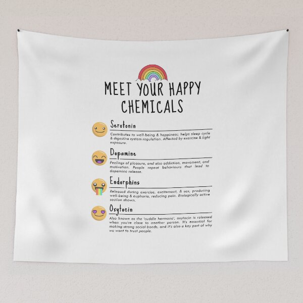 Item preview, Neuroscience chemicals Serotonin Dopamine Endorphins Oxytocin designed and sold by Akavku.