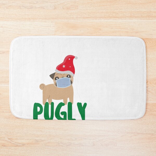 Item preview, Pugly Christmask Woofmas - Funny Pug Christmas in Quarantine designed and sold by mydoodlesateme.