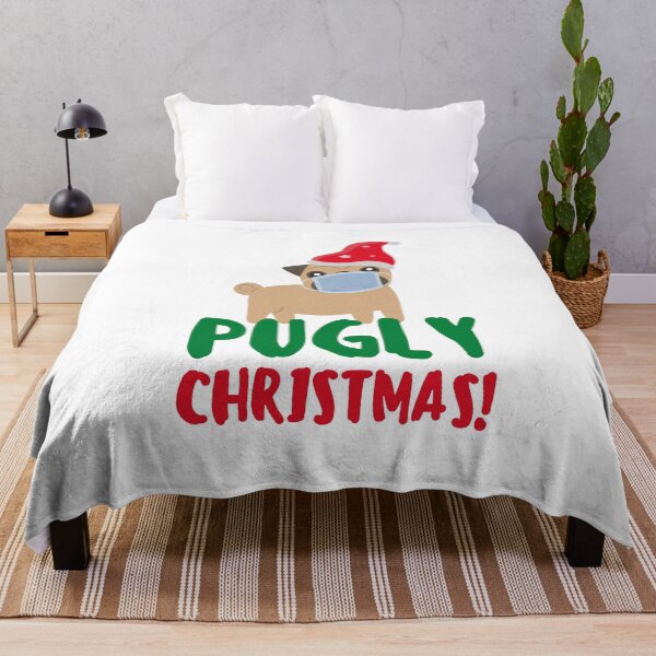 Item preview, Pugly Christmask Woofmas - Funny Pug Christmas in Quarantine designed and sold by mydoodlesateme.
